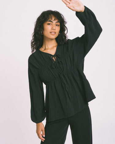 TILTIL Jeanette Blouse Hydro Black One Size - Things I Like Things I Love