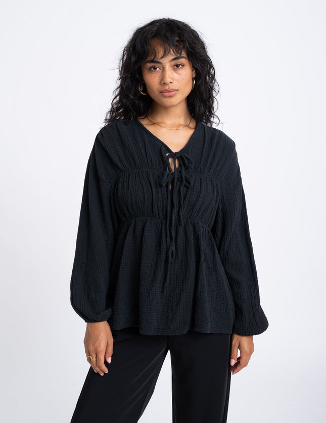 TILTIL Jeanette Blouse Hydro Black One Size - Things I Like Things I Love