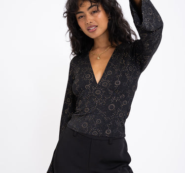 TILTIL Jella Longsleeve Black Gold Print - Things I Like Things I Love