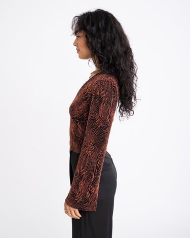 TILTIL Jella Longsleeve Red Gold Print - Things I Like Things I Love