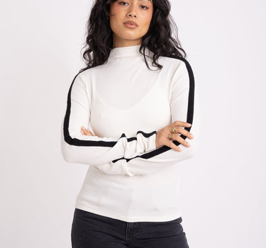 TILTIL Jolie Longsleeve White Black Detail One Size - Things I Like Things I Love