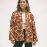 TILTIL Keil Kimono Beige Rust Print One Size - Things I Like Things I Love