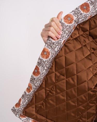 TILTIL Keil Kimono Cream Rust Flower Print - Things I Like Things I Love