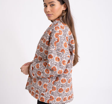 TILTIL Keil Kimono Cream Rust Flower Print - Things I Like Things I Love