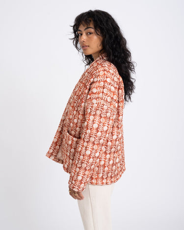 TILTIL Keil Kimono Rust Cream Print One Size - Things I Like Things I Love