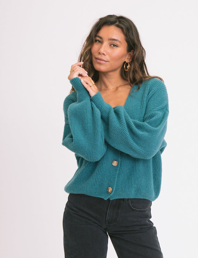 TILTIL Layla Cardigan Petrol One Size - Things I Like Things I Love