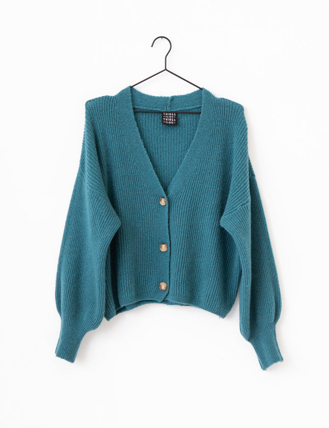 TILTIL Layla Cardigan Petrol One Size - Things I Like Things I Love