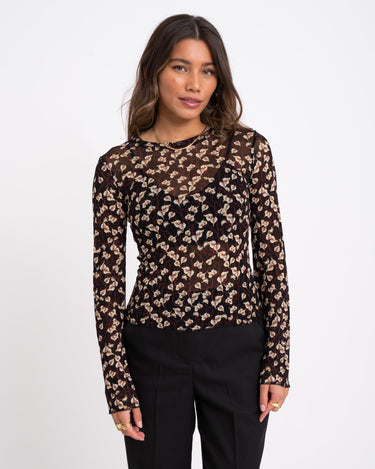 TILTIL Lieke Mesh Longsleeve Print Black - Things I Like Things I Love