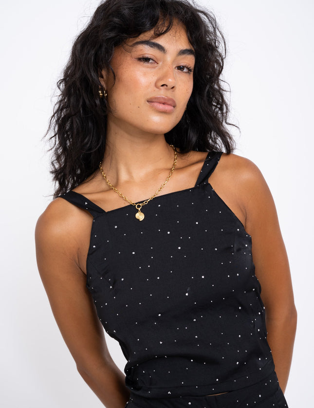 TILTIL Lilian Black Glitter Top - Things I Like Things I Love