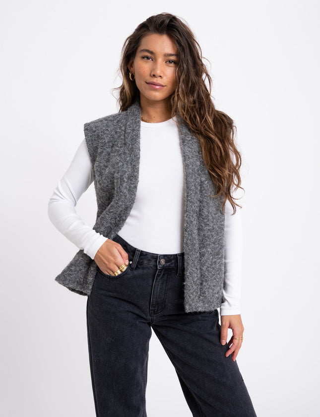 TILTIL Lily Gilet Melange Grey - Things I Like Things I Love