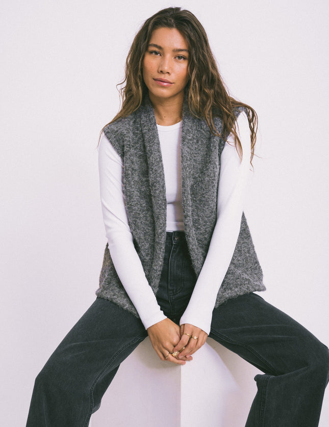 TILTIL Lily Gilet Melange Grey - Things I Like Things I Love