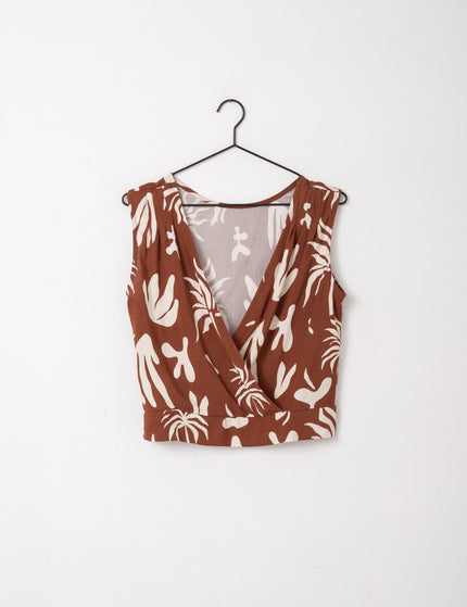 TILTIL Linda Top Cognac Cream Print - Things I Like Things I Love