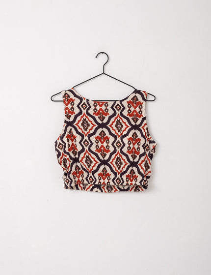 TILTIL Liny Top Aubergine Red White Print - Things I Like Things I Love