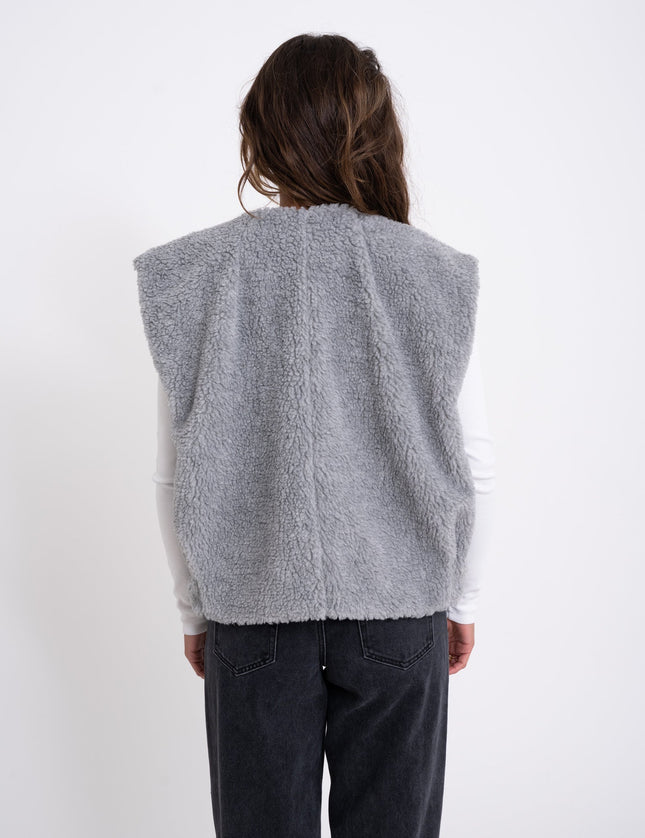 TILTIL Logan Teddy Gilet Grey - Things I Like Things I Love