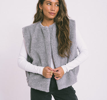 TILTIL Logan Teddy Gilet Grey - Things I Like Things I Love