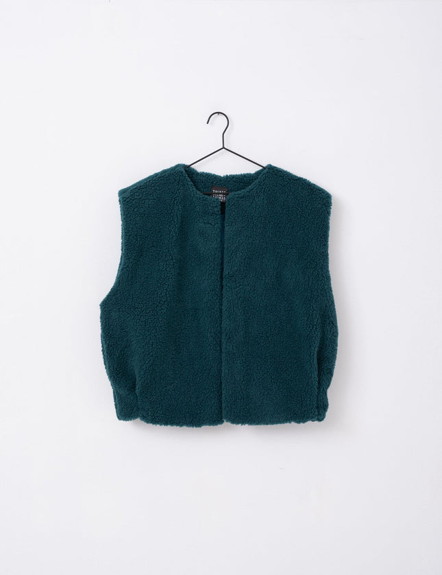 TILTIL Logan Teddy Gilet Petrol One Size - Things I Like Things I Love