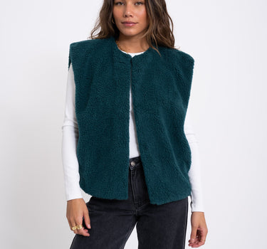 TILTIL Logan Teddy Gilet Petrol - Things I Like Things I Love