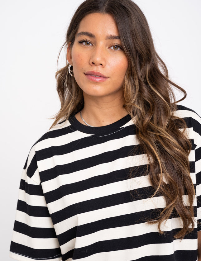 TILTIL Loua Tee Stripe Black One Size - Things I Like Things I Love