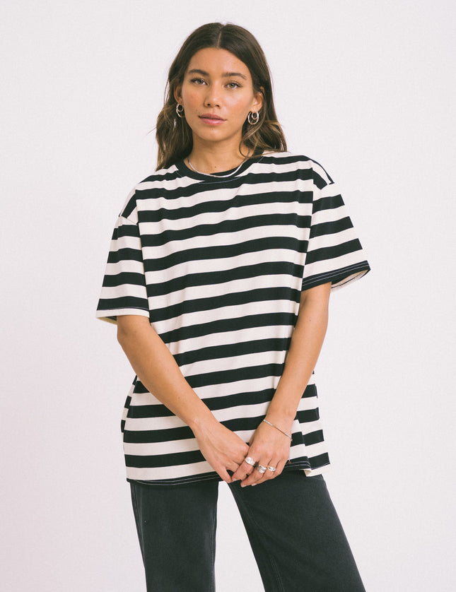 TILTIL Loua Tee Stripe Black One Size - Things I Like Things I Love