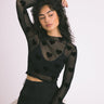 TILTIL Lovi Mesh Top Heart Black - Things I Like Things I Love