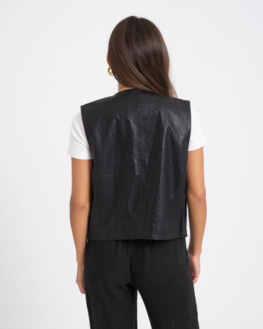 TILTIL Lucy Gilet PU Black One Size - Things I Like Things I Love