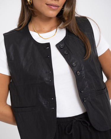 TILTIL Lucy Gilet PU Black One Size - Things I Like Things I Love