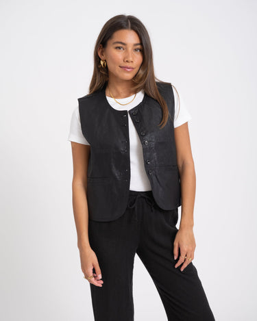 TILTIL Lucy Gilet PU Black One Size - Things I Like Things I Love