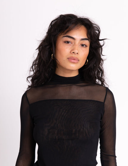 TILTIL Lucy Mesh Longsleeve Black - Things I Like Things I Love