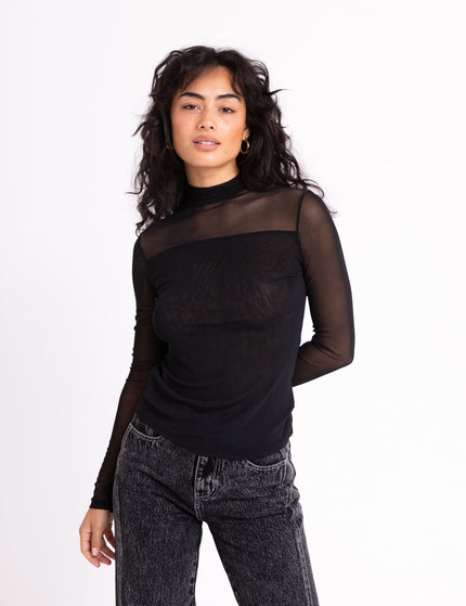 TILTIL Lucy Mesh Longsleeve Black - Things I Like Things I Love