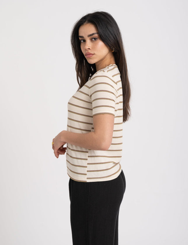 TILTIL Manoe Tee Stripe Cream - Things I Like Things I Love