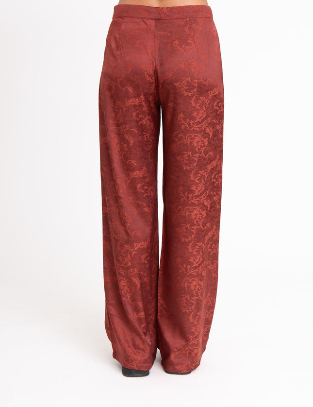 TILTIL Manouk Satin Pants Scarlet Red Print - Things I Like Things I Love