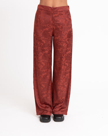 TILTIL Manouk Satin Pants Scarlet Red Print - Things I Like Things I Love