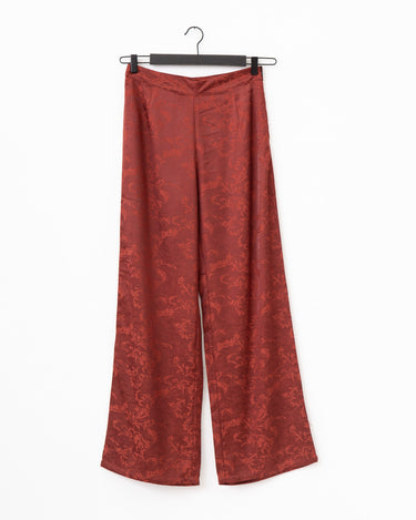 TILTIL Manouk Satin Pants Scarlet Red Print - Things I Like Things I Love