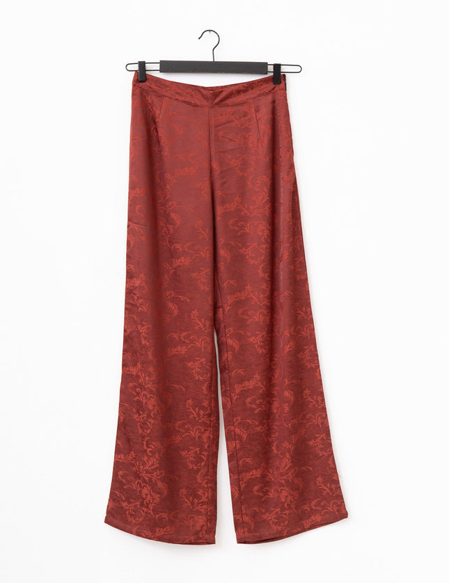 TILTIL Manouk Satin Pants Scarlet Red Print - Things I Like Things I Love