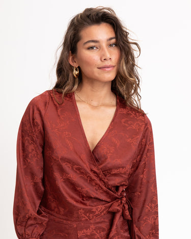 TILTIL Manouk Satin Top Red Print - Things I Like Things I Love