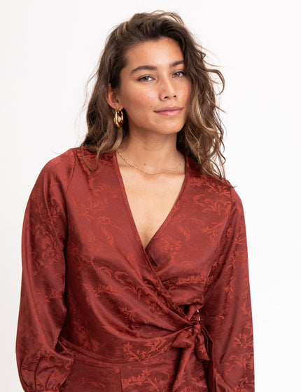 TILTIL Manouk Satin Top Red Print - Things I Like Things I Love