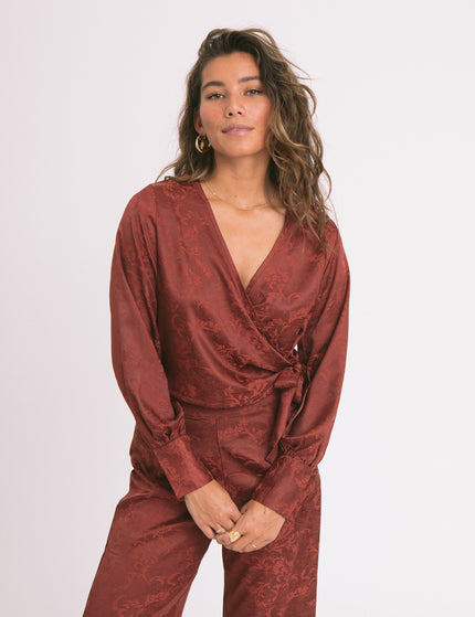 TILTIL Manouk Satin Top Red Print - Things I Like Things I Love