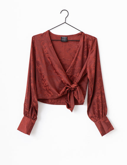 TILTIL Manouk Satin Top Red Print - Things I Like Things I Love