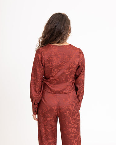 TILTIL Manouk Satin Top Red Print - Things I Like Things I Love