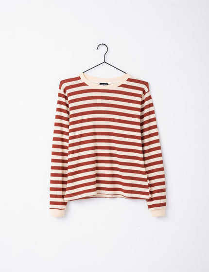 TILTIL Many Stripe Longsleeve Rust Beige One Size - Things I Like Things I Love