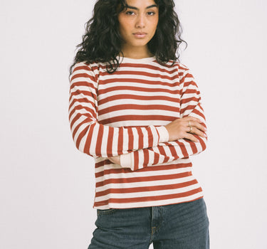 TILTIL Many Stripe Longsleeve Rust Beige One Size - Things I Like Things I Love