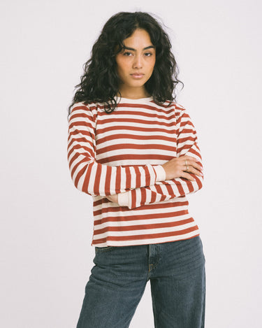 TILTIL Many Stripe Longsleeve Rust Beige One Size - Things I Like Things I Love