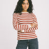 TILTIL Many Stripe Longsleeve Rust Beige One Size - Things I Like Things I Love