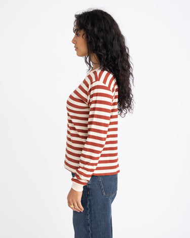 TILTIL Many Stripe Longsleeve Rust Beige One Size - Things I Like Things I Love