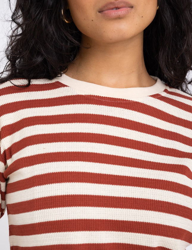 TILTIL Many Stripe Longsleeve Rust Beige One Size - Things I Like Things I Love