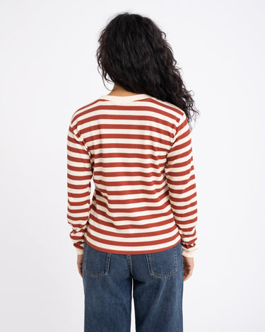 TILTIL Many Stripe Longsleeve Rust Beige One Size - Things I Like Things I Love