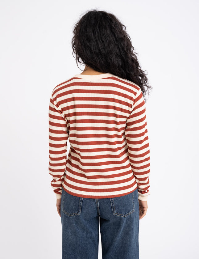 TILTIL Many Stripe Longsleeve Rust Beige One Size - Things I Like Things I Love