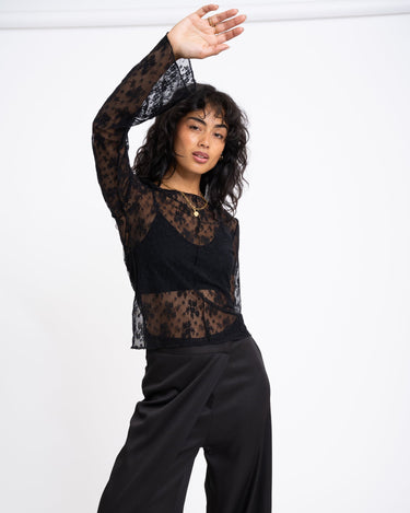 TILTIL Mara Lace Longsleeve Black - Things I Like Things I Love