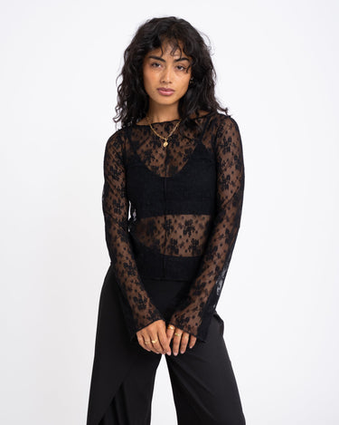 TILTIL Mara Lace Longsleeve Black - Things I Like Things I Love