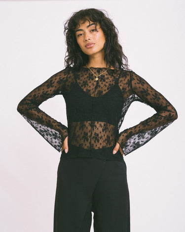 TILTIL Mara Lace Longsleeve Black - Things I Like Things I Love